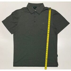 AG Green Label Mens Polo Shirt Medium Charcoal Grey Heather Short Sleeve Golf M